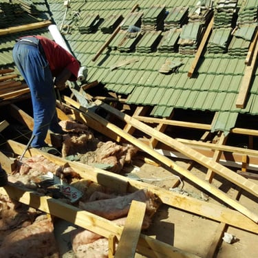 Resetting of roof valley to ensure adequate flow of water, Blairgowrie, Johannesburg