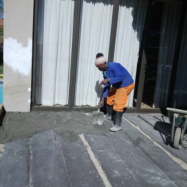 Concrete slab screed application, North West Province
