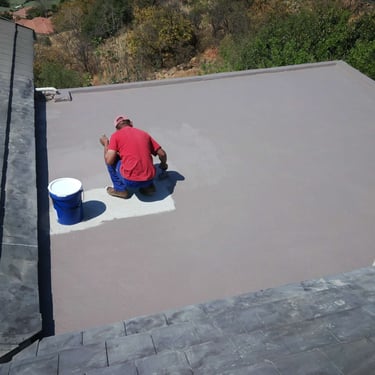  Protective UV coating layer after curing of screed application, Safari Gardens, North West Province
