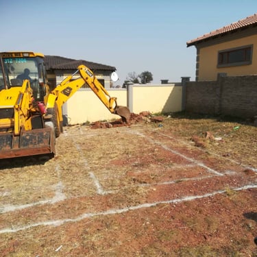 Foundation excavation for double story home build from foundation to plaster finish, Heritage Manor Estate, Krugersdorp