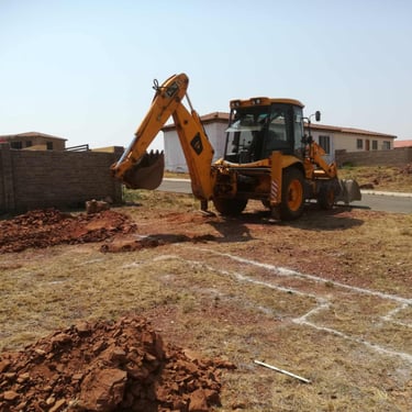 Excavation works, Heritage Manor, West Rand