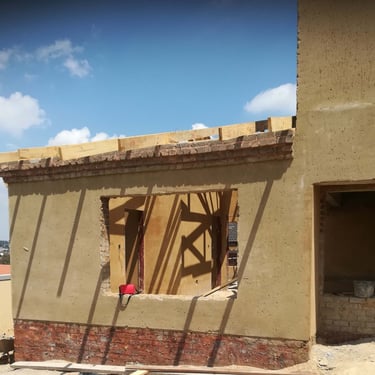 Advanced stage of double story new home build, Krugersdorp, West Rand