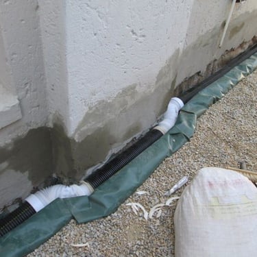 Specialized drainage systems for Rising damp damages. Eagle Canyon Golf Estate, Honeydew