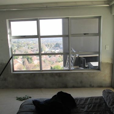 Plastered wall inspection, still in the process of drying, Sandton, Fredman Drive