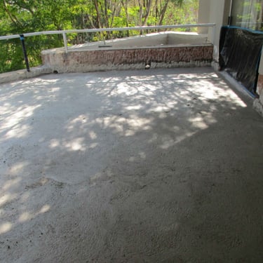 Completed section of waterproofing measures and screed application, Fourways, Sandton