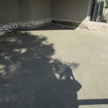 Waterproofing screed in a state of cure, Sandton, Fourways