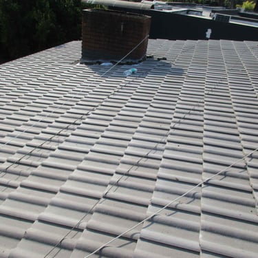 Completed section of new roof tile installation, Sandton