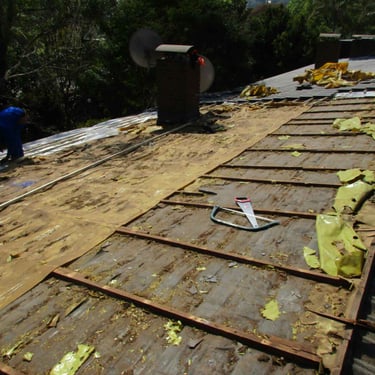 Removal of compromised underlay membrane system, Hyde Park