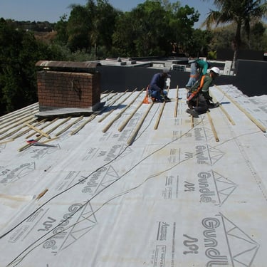 Tile roof installation project, Sandton