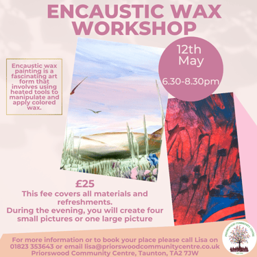 poster encaustic wax workshop
