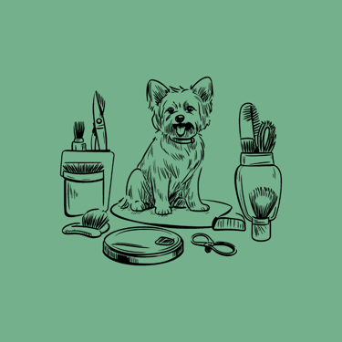 Professional dog grooming service at EMG Dog Grooming Studio in Amsterdam.