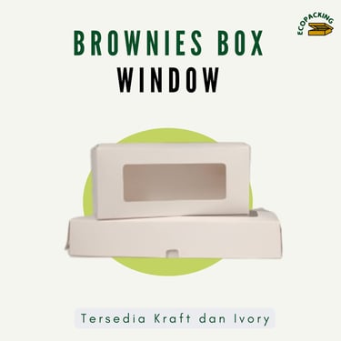 brownies box ivory window - ecopacking