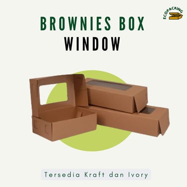 brownies box kraft window - ecopacking