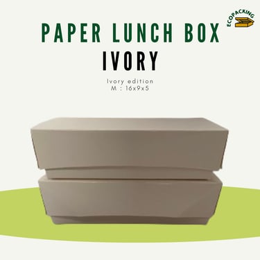 paper lunch box ivory - ecopacking