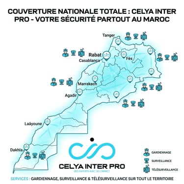 Carte du Maroc - Couverture nationale Celya Inter Pro