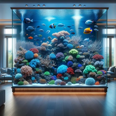 a fish tank with fish and fish in it