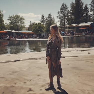 woman wearing black crew-neck shirt