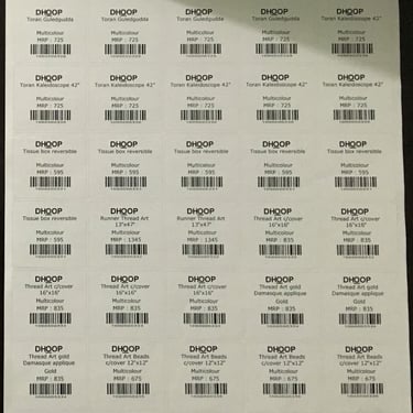 Barcode label printing from RetailCore Software on A4 sticker paper from laser printer