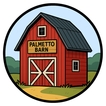 The Palmetto Barn, where faith meets fun, and Almost True stories are born.