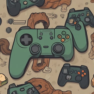 A dimly lit room with vibrant purple LED strip lights on the ceiling, featuring multiple gaming stations. There are two large screens showing video games, along with various arcade machines, including a Nintendo arcade cabinet. An air hockey table is positioned in the foreground.