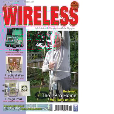 Front cover of Practical Wireless magazine from January 2012