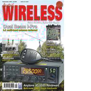 Front cover of Practical Wireless magazine from September 2011