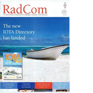 Front cover of RSGB RadCom magazine from May 2011