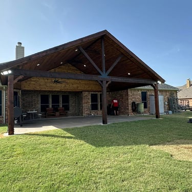 Massive Dark Cedar Patio