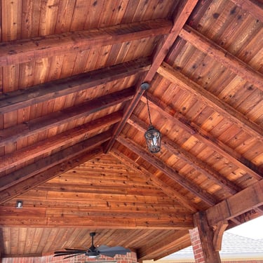 Cedar Patio with Under Light