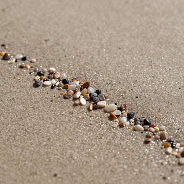 Macro photography of clean, wet washed sand grains, neutral lighting, high detail texture