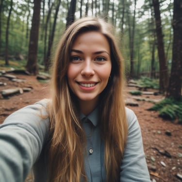 woman wearing black crew-neck shirt