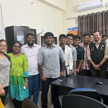 with AIIMS Hyderabad students