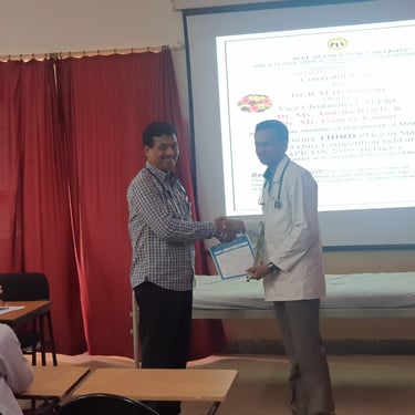 Receving award at BLDE University, Vijayapura, Karnataka.