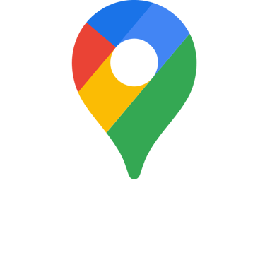 Official Google Maps logo featuring a colorful location pin icon with blue, red, yellow, and green segments.