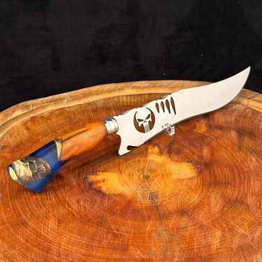 Faca de churrasco lâmina inox curvada