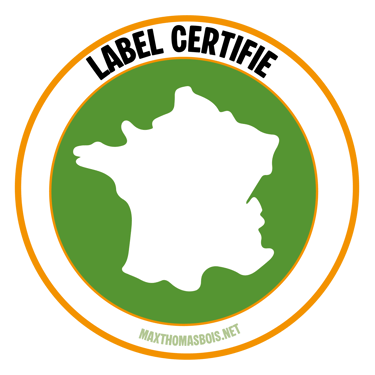 Logo de MaxThomasBois d'une carte de France du Labat Bois Local Certifié