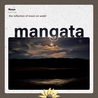mangata (noun) the reflection of moon on water