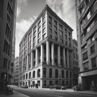 A confident professional shaking hands with a recruiter in a modern office setting.