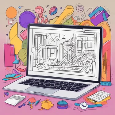 Close-up of hands typing code on a laptop keyboard with a clean desk background.