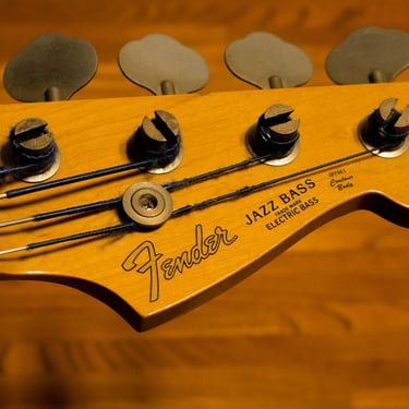 Fender Jazz bass guitar headstock used for Bass by Ear lessons
