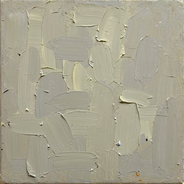 Close detail crop of oil painting surface, impasto brushwork and layered pigment visible, daylight-balanced neutral studio light, 1:1 tight frame showing paint texture and finish, no environmental context