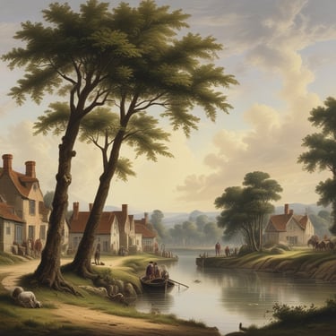 A small settlement on a creek