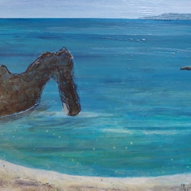 Durdle Door. Acrylic on Canvas. 20 x 20 cm. £40