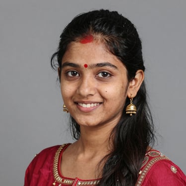 Close-up of a smiling woman holding a bottle of medicine in a bright, cozy home setting.