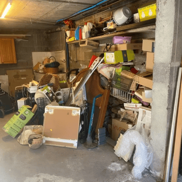 Débarras d'un garage