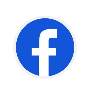 Facebook logo, a white lowercase 'f' inside a solid blue circle, representing the social media platform.