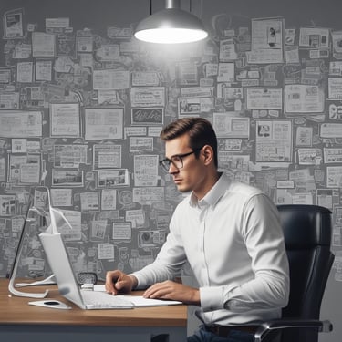 Portrait of a smiling professional woman in a modern office setting.