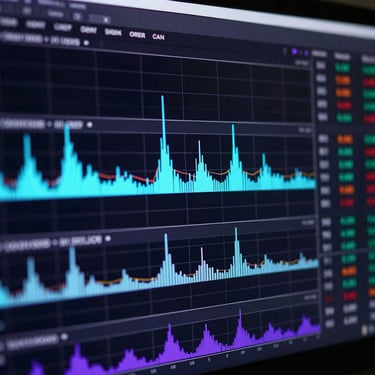 High-fidelity order book depth chart displaying liquidity pools and volume profile, dark terminal interface style with subtle purple and cyan indicators.