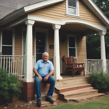 man standing near balcony