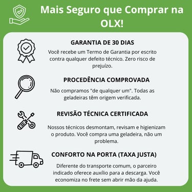 Vantagens de comprar geladeira usada com garantia e sem riscos da OLX